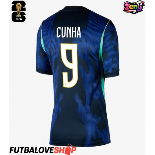 Dres Brazília Matheus Cunha #9 Preč pre Ženy MS 2026 Krátky Rukáv
